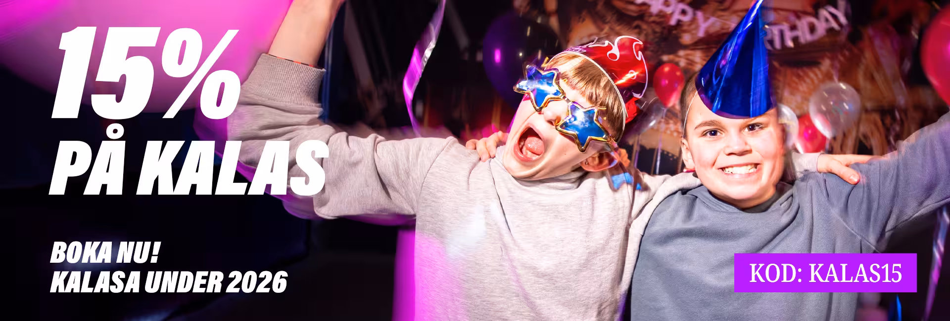 15% på kalas 2026