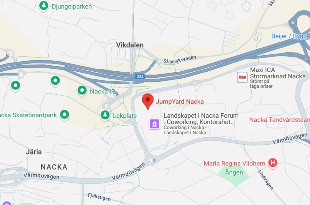 JumpYard Nacka Forum karta