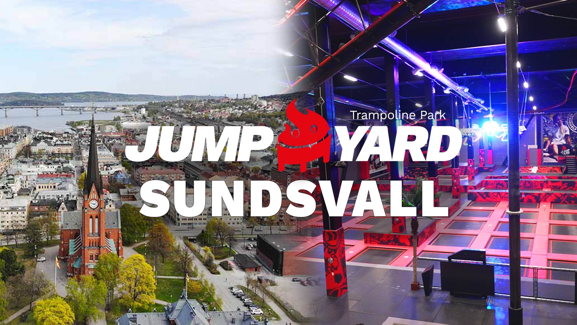 JumpYard Sundsvall tour av trampolinpark på YouTube